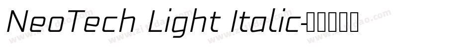 NeoTech Light Italic字体转换